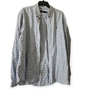 Ralph Lauren Classic Fit Button Gingham Oxford Shirt Mens XL
